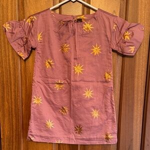 Tea Collection Purple Dress with Gold Stars